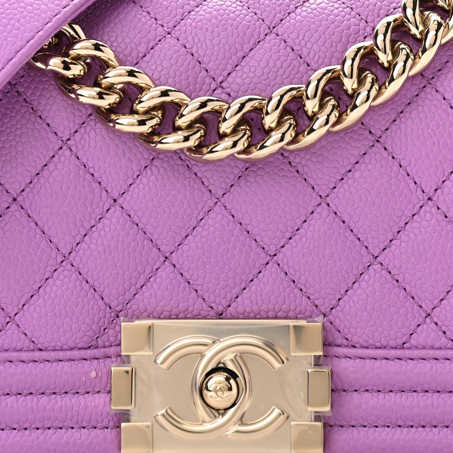 Chanel Caviar Quilted Small Boy Flap Violet 7 of 10