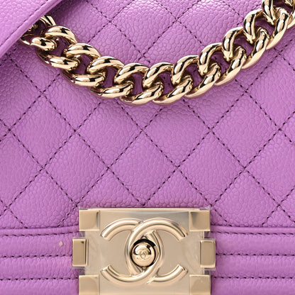 Chanel Caviar Quilted Small Boy Flap Violet 7 of 10