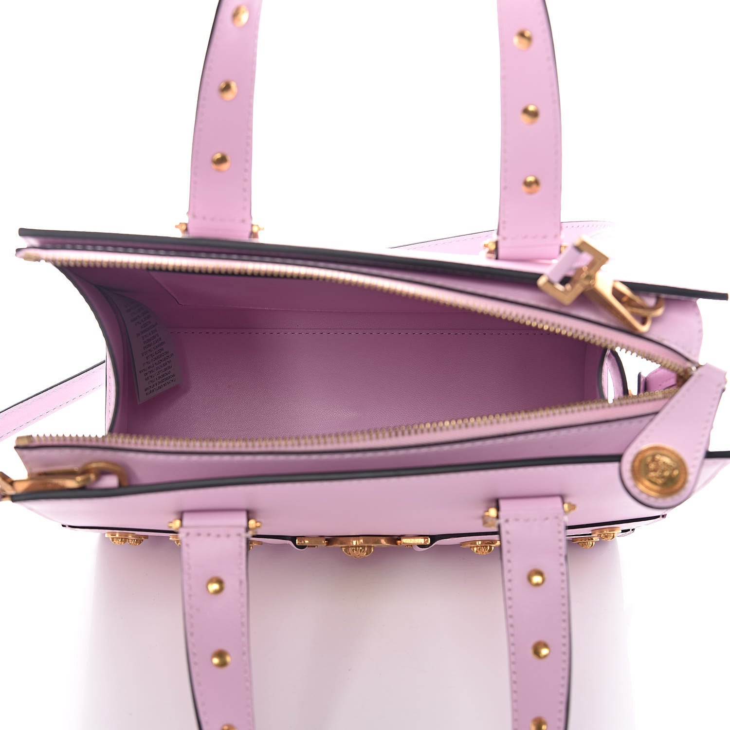 Versace Calfskin Medusa Stud Tribute Tote Pink 5 of 10