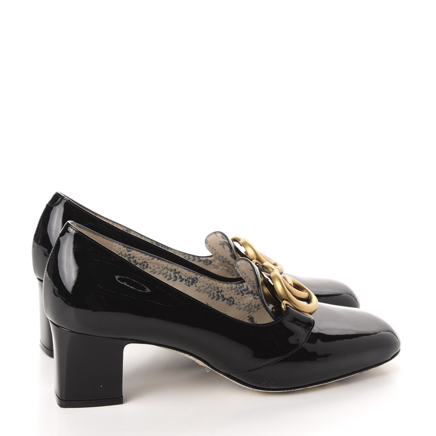Vernice GG Victoire 55mm Loafer Pumps 39.5 Black