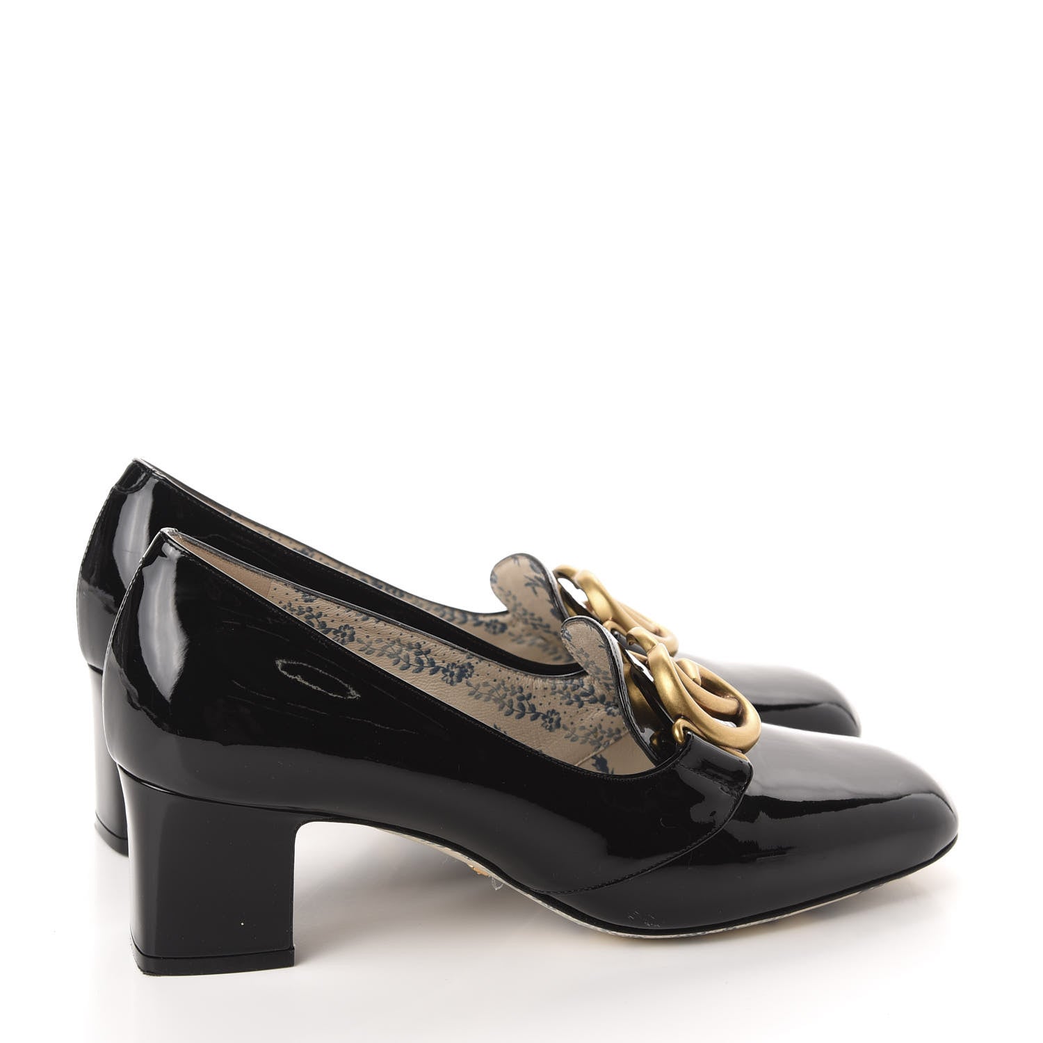 Gucci Vernice GG Victoire 55mm Loafer Pumps 39.5 Black 4 of 11