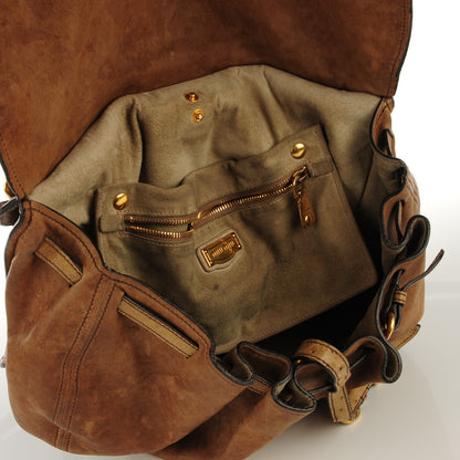 Miu Miu Ostrich Aviator Hobo Beige 5 of 9