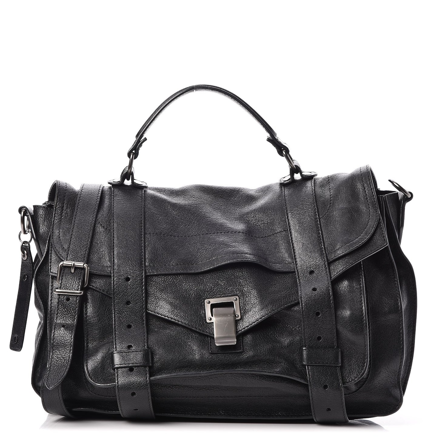 Lambskin Medium PS1 Satchel Black