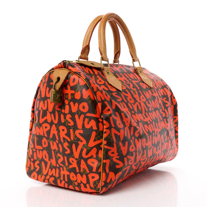 Louis Vuitton Monogram Graffiti Speedy 30 Orange 3 of 17