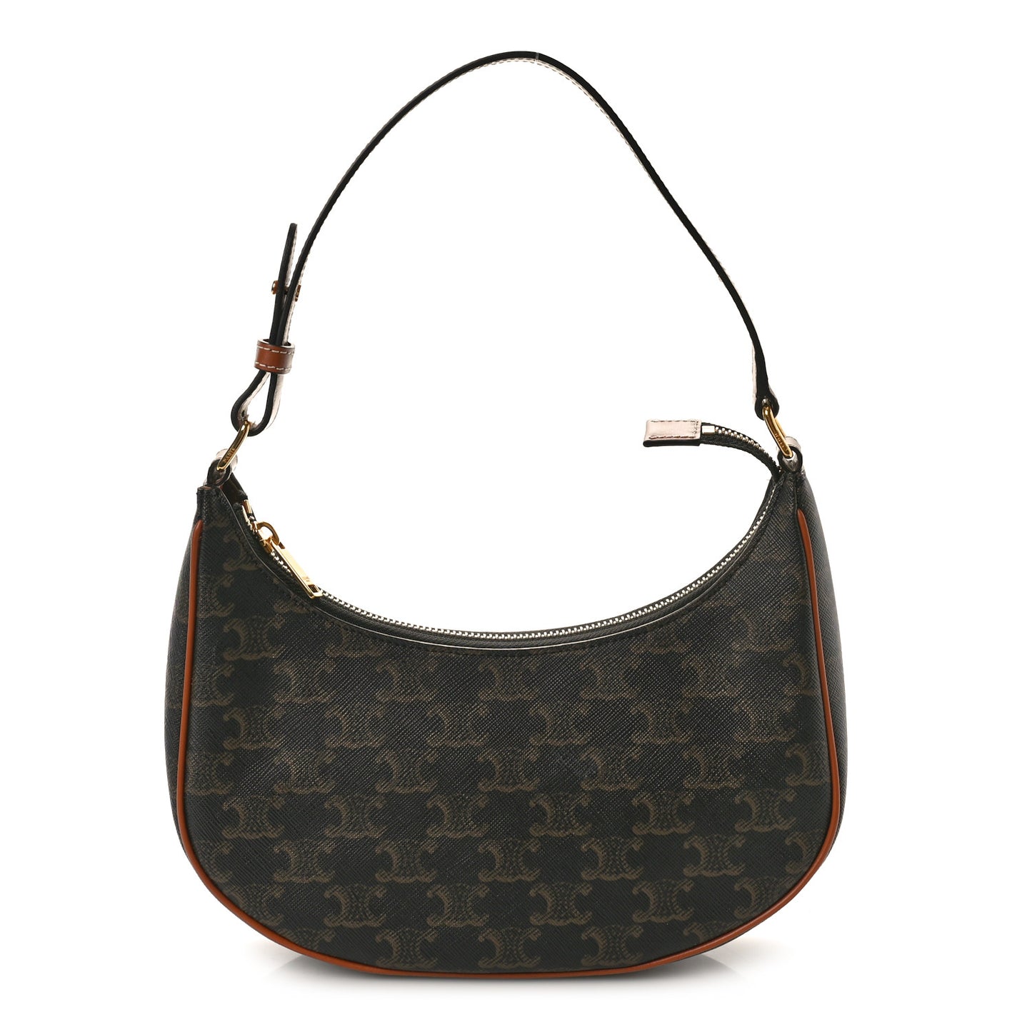 Triomphe Canvas Calfskin Ava Shoulder Bag Tan