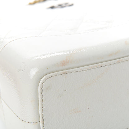 Chanel Patent Goatskin Quilted Small Gabrielle Backpack White 12 of 13