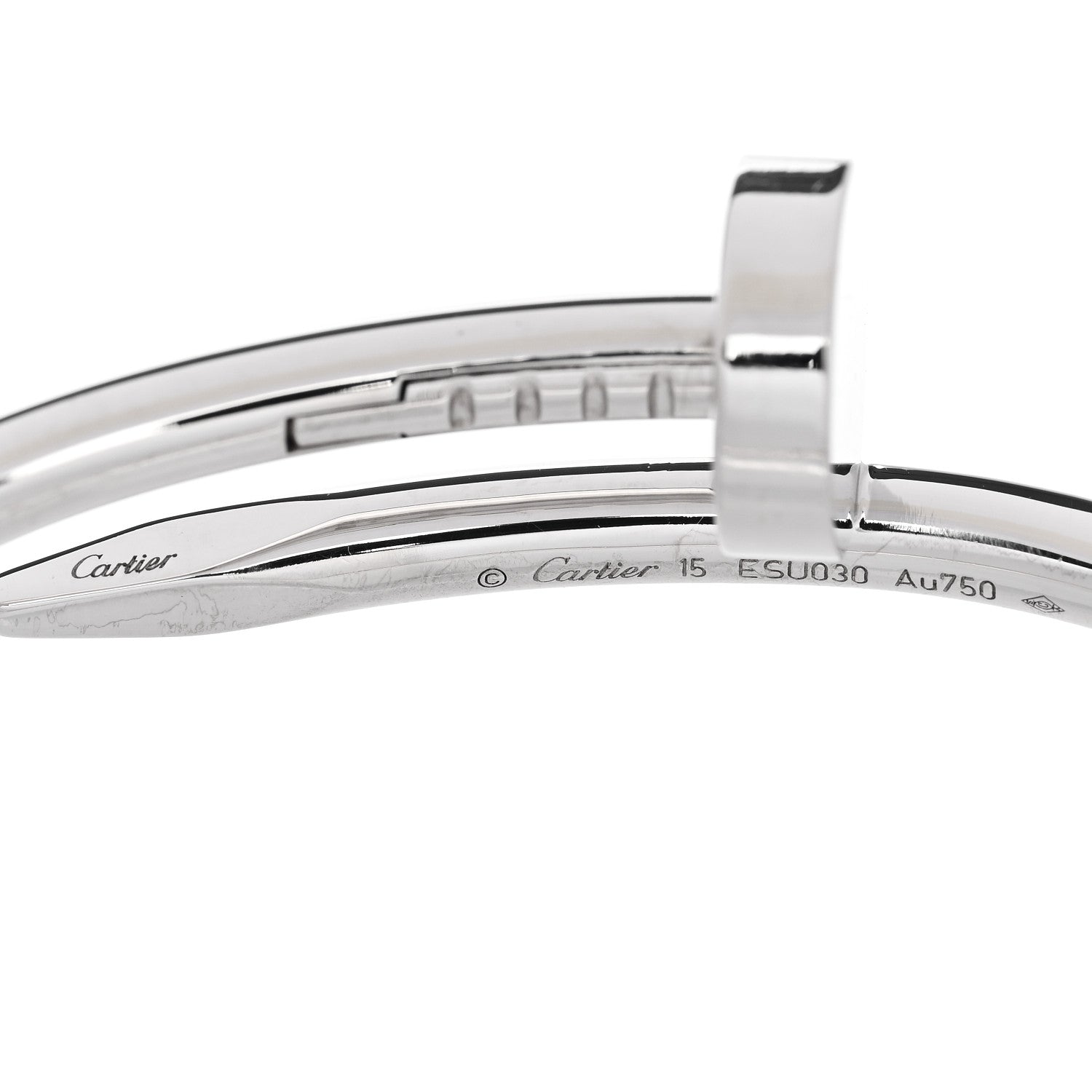 Cartier 18K White Gold Juste Un Clou Bracelet 15 3 of 5