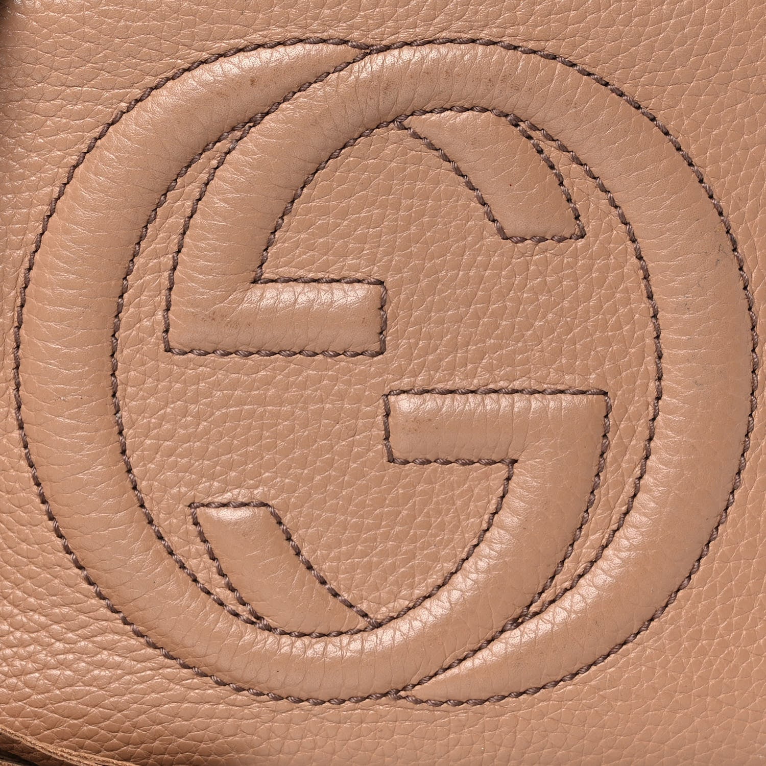 Gucci Pebbled Calfskin Small Soho Disco Bag Camelia 9 of 16