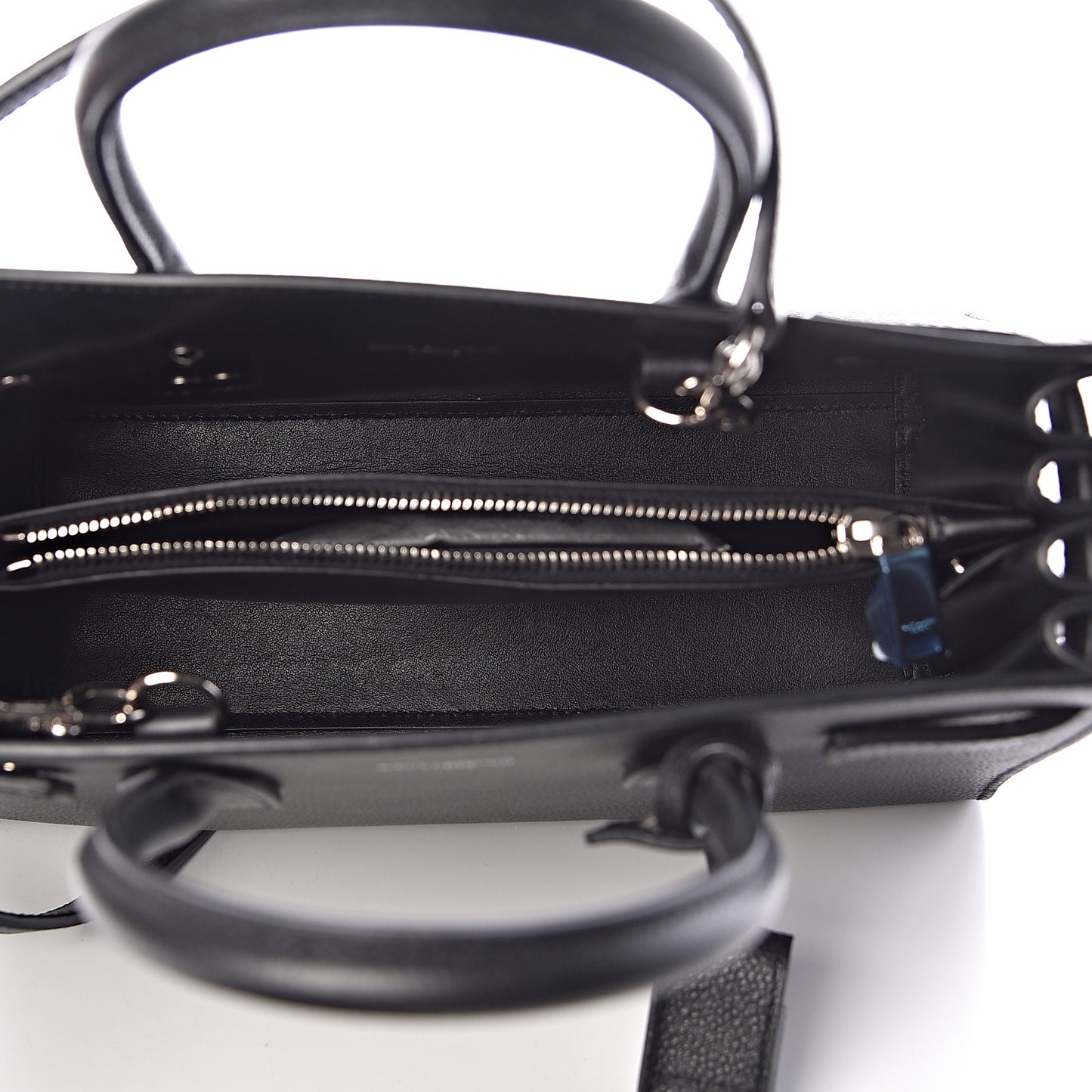 Grained Calfskin Baby Sac De Jour Black