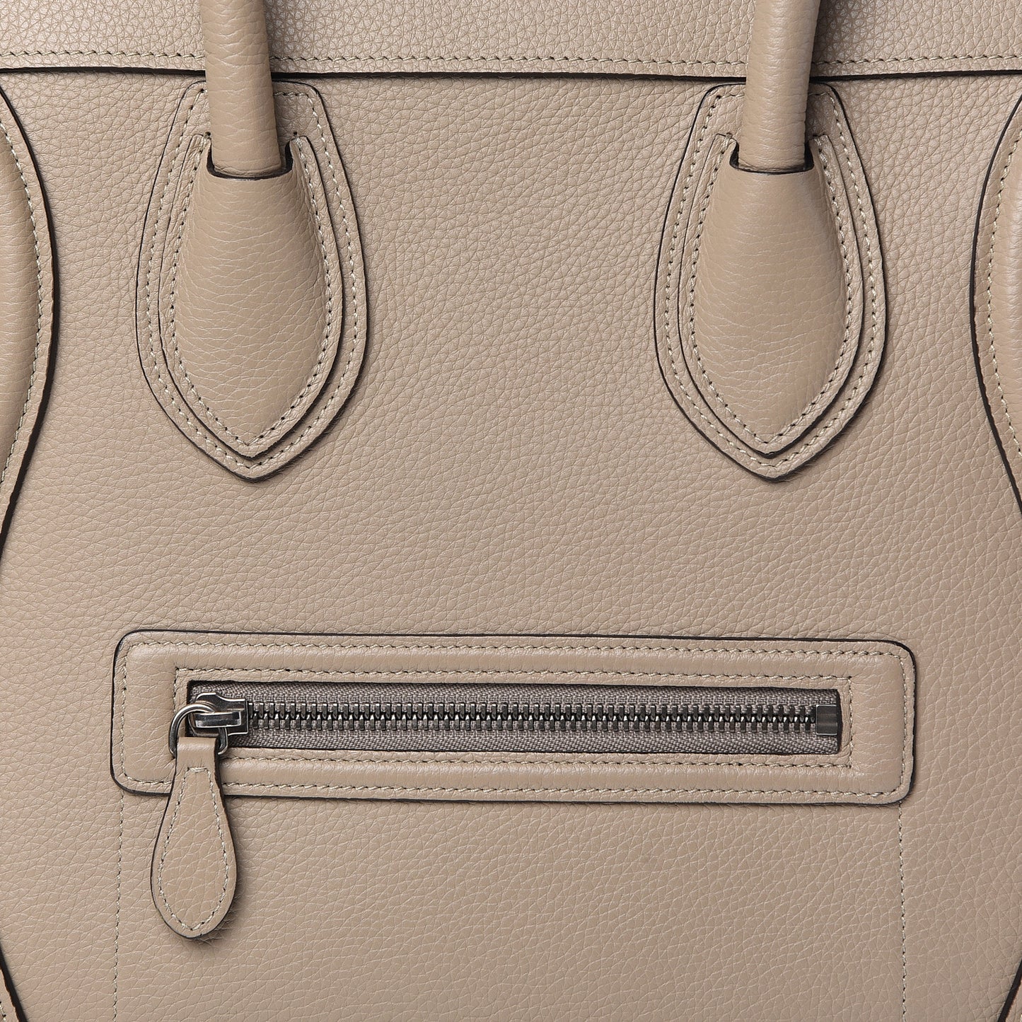 Drummed Calfskin Mini Luggage Dune