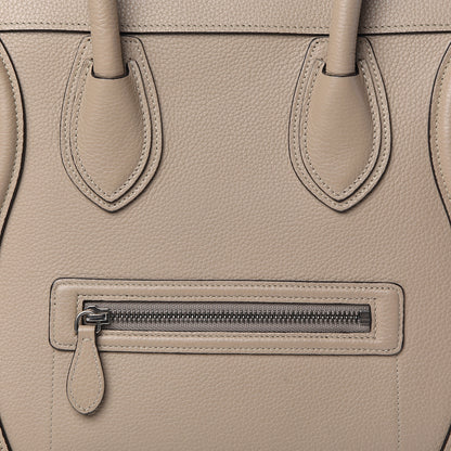 Celine Drummed Calfskin Mini Luggage Dune 9 of 16