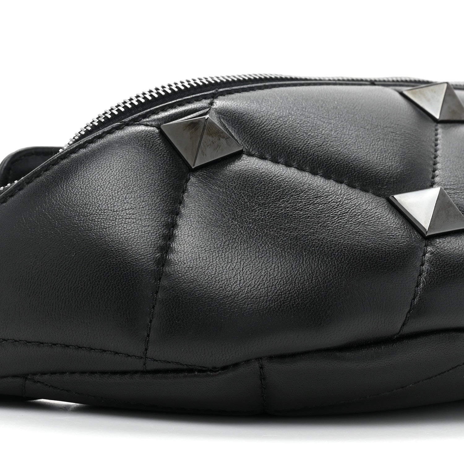 Valentino Garavani Nappa Monochrome Roman Stud Belt Bag Black 8 of 11