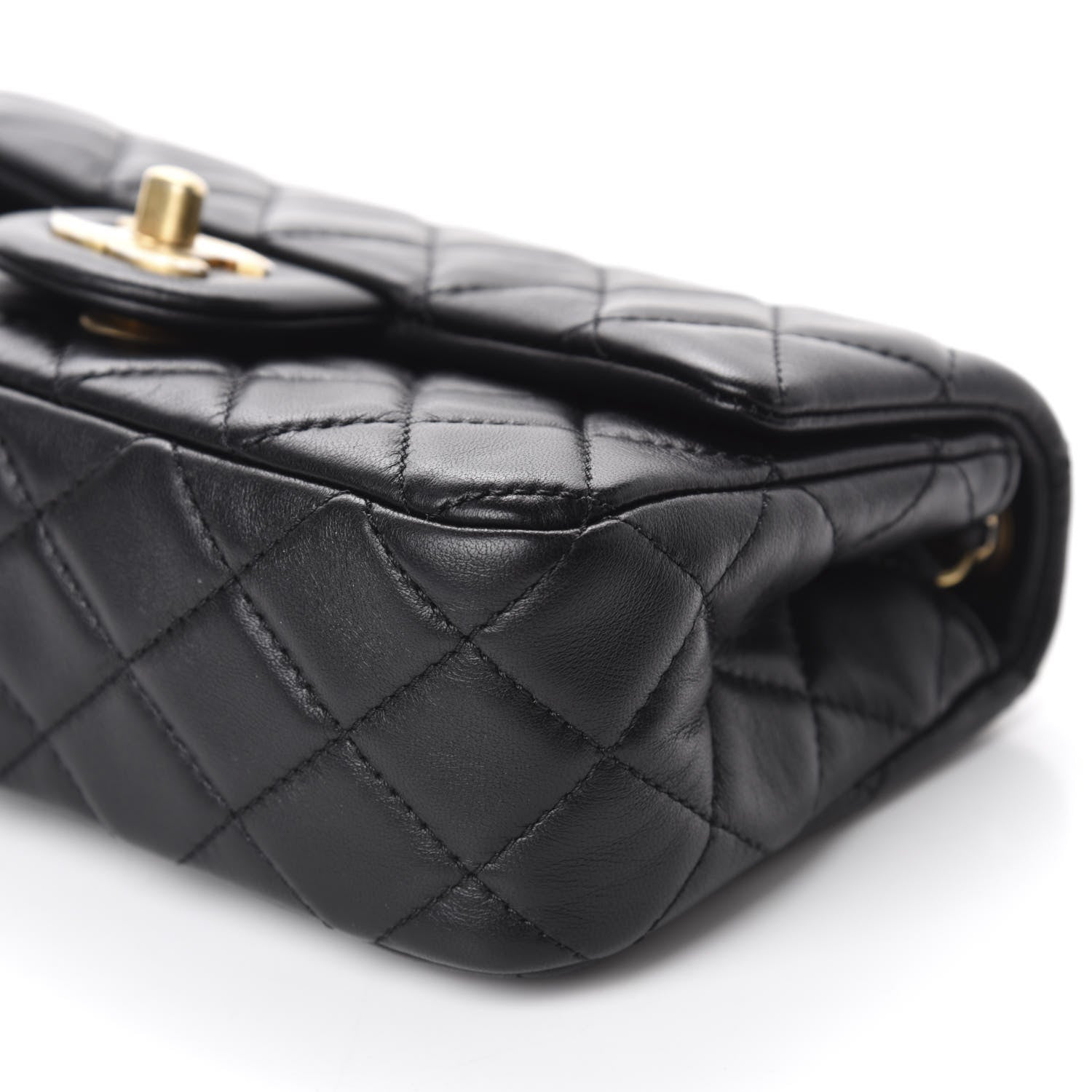 Chanel Lambskin Quilted Mini Rectangular Pearl Crush Flap Black 7 of 11
