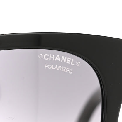 Chanel Acetate Polarized Square CC Sunglasses 5380 Black 7 of 8