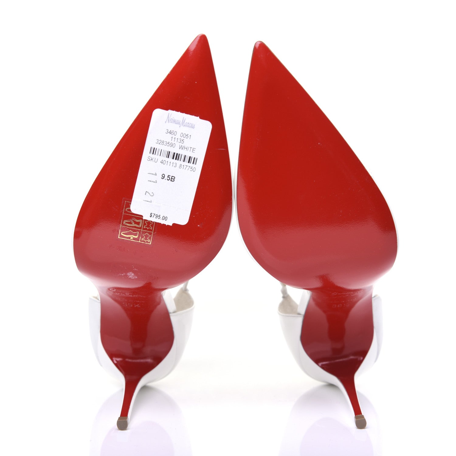 Christian Louboutin Nappa Patent Platinana 100 Pumps 39.5 White 7 of 8