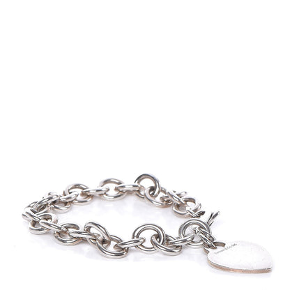 Tiffany Sterling Silver Heart Tag Charm Bracelet 1 of 6