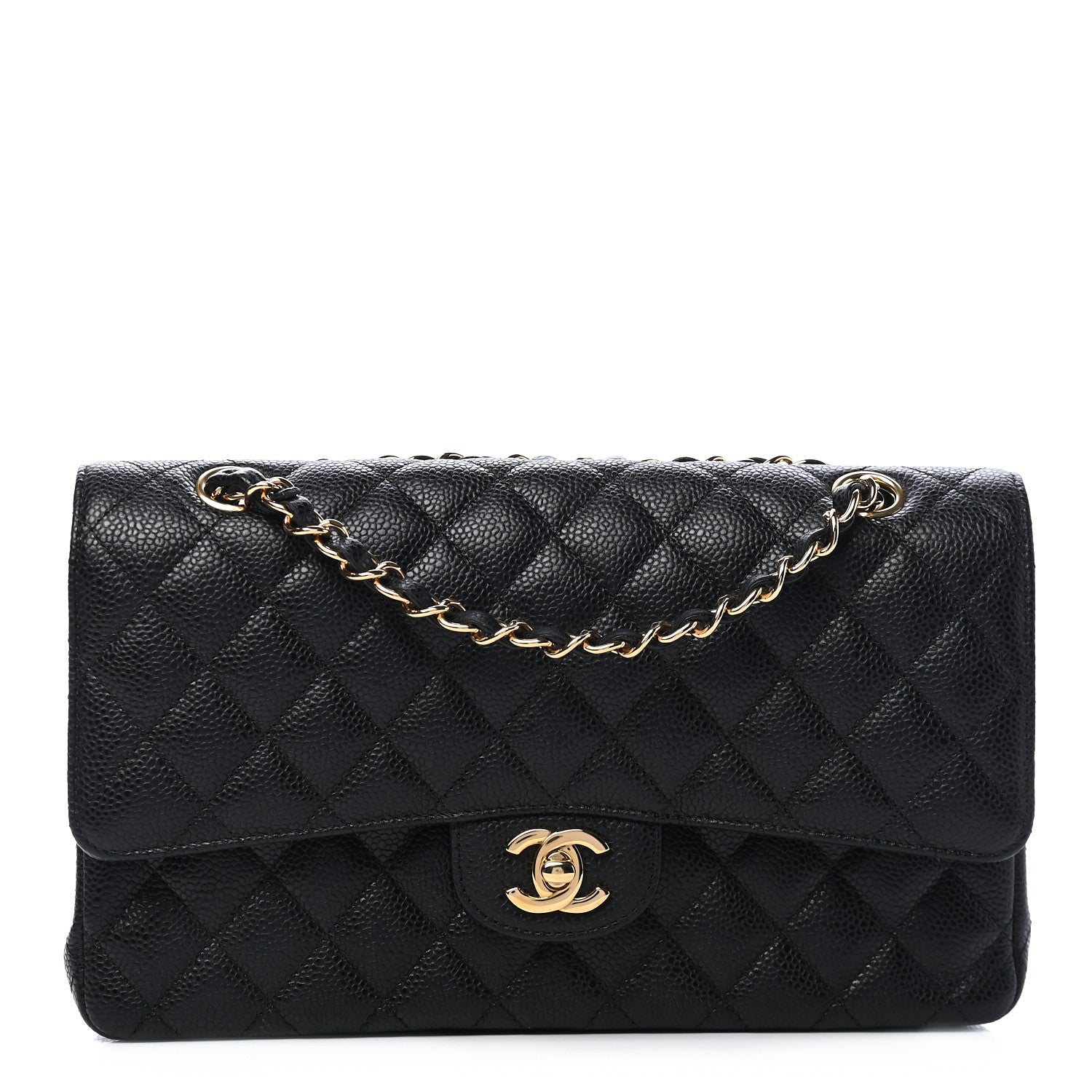 Chanel Caviar Quilted Medium Double Flap Black 1 of 8