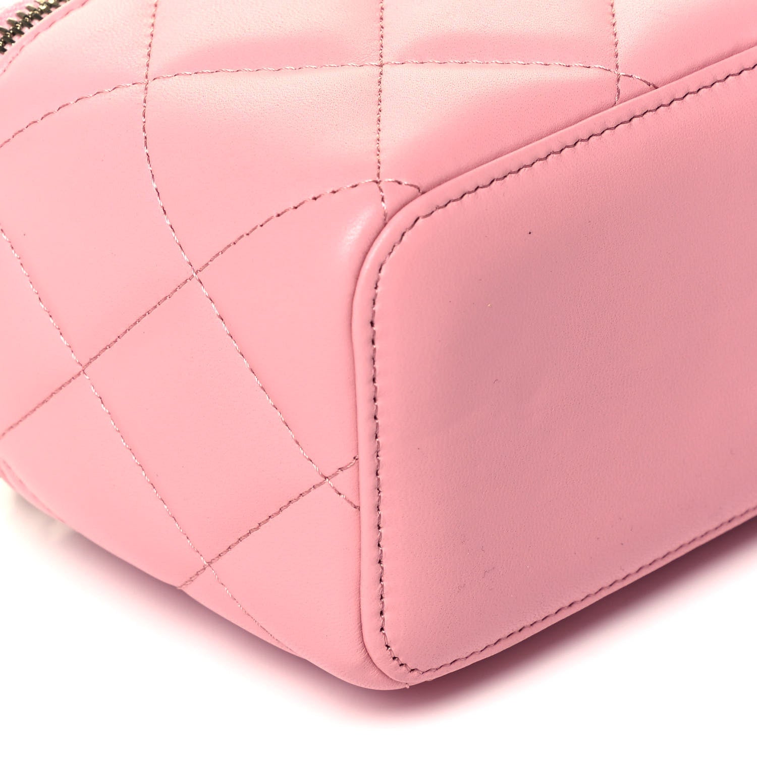 Chanel Lambskin Resin Elegant Chain Vanity Case Pink 5 of 9