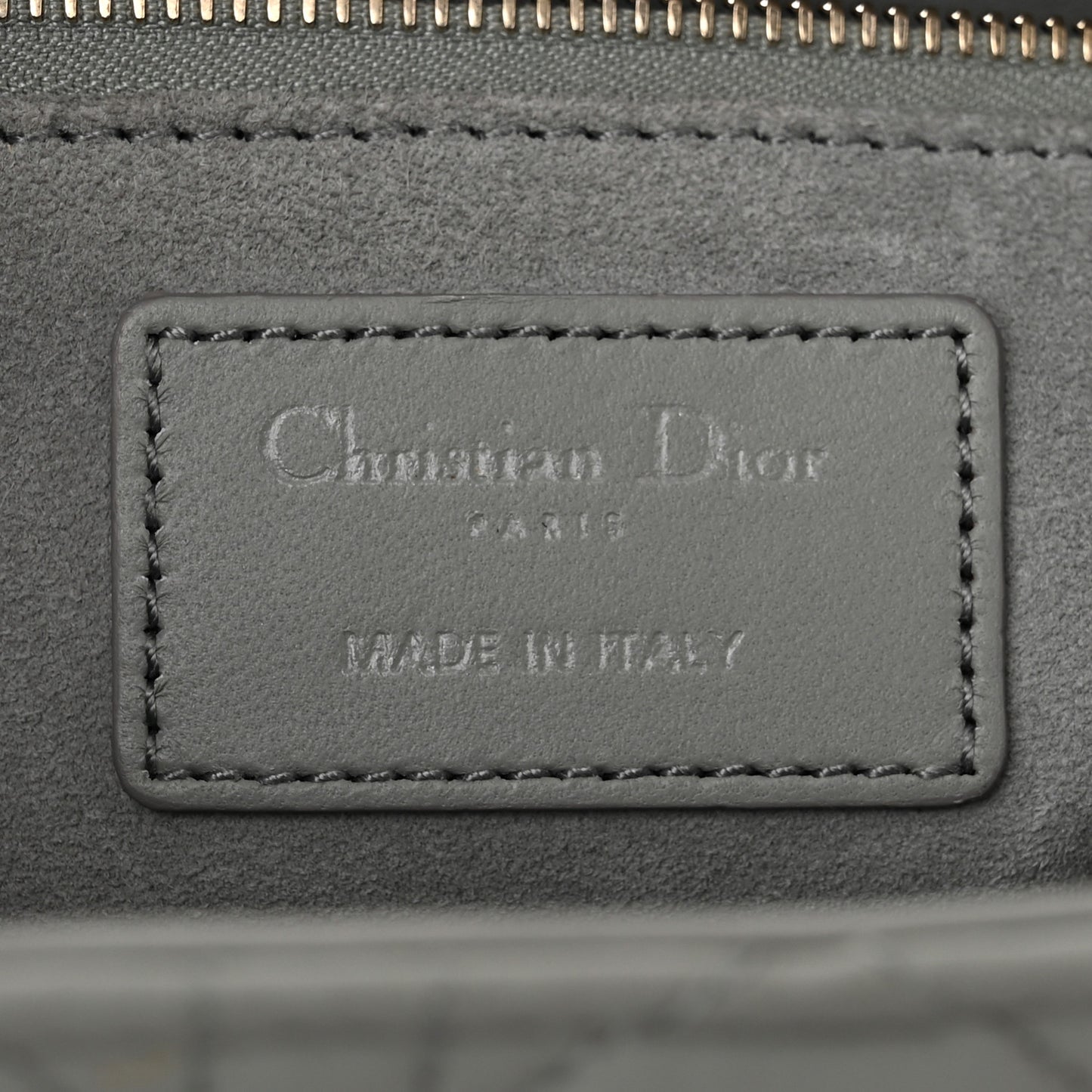 Ultra Matte Calfskin Cannage Large Lady Dior Grey Stone
