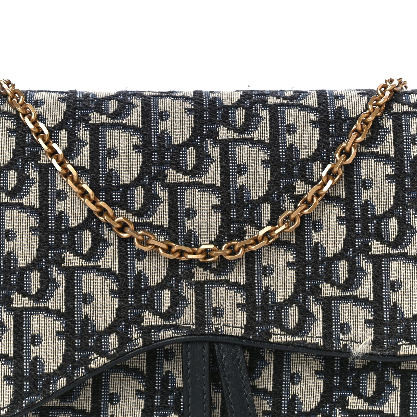 Oblique Saddle Chain Pouch Blue