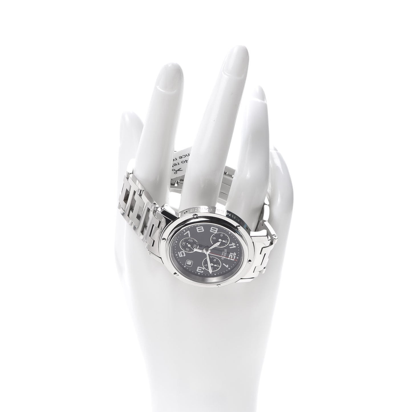 Stainless Steel 38mm Clipper Chronograph Quartz Watch Black