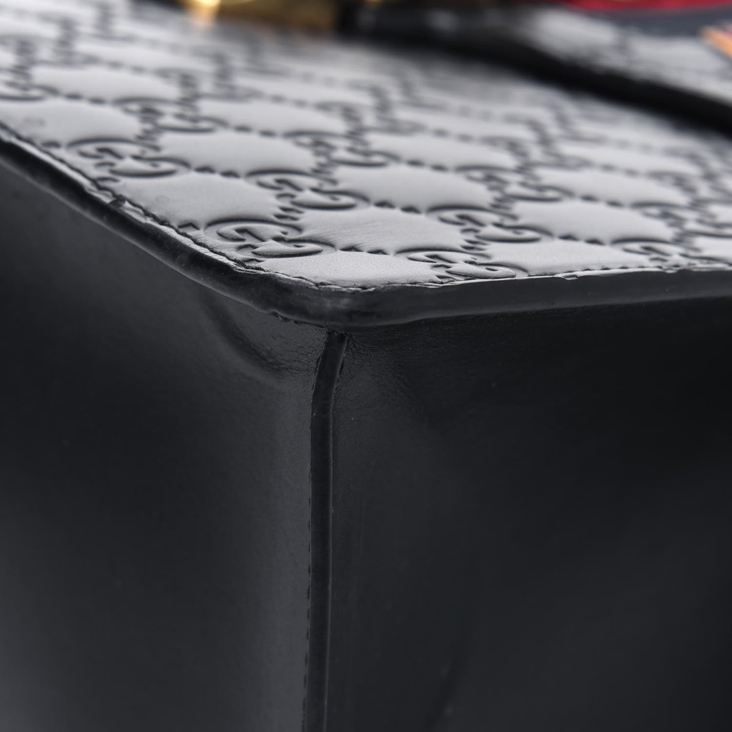 Gucci Guccissima Signature Medium Sylvie Top Handle Bag Black 5 of 6