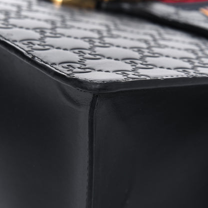 Gucci Guccissima Signature Medium Sylvie Top Handle Bag Black 5 of 6