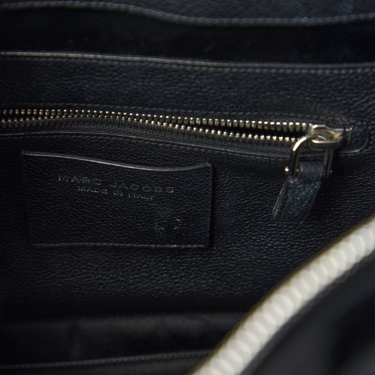 Textured Calfskin Small Incognito Satchel Black