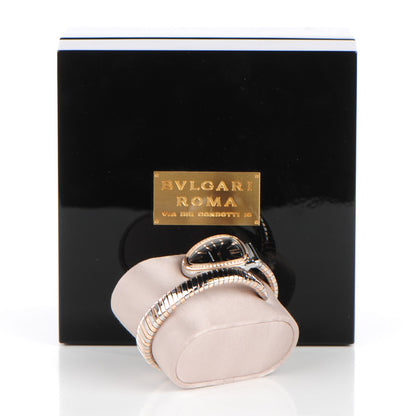 Bulgari Stainless Steel 18K Rose Gold Diamond Bezel 35mm Serpenti Tubogas Quartz Watch Black 6 of 6