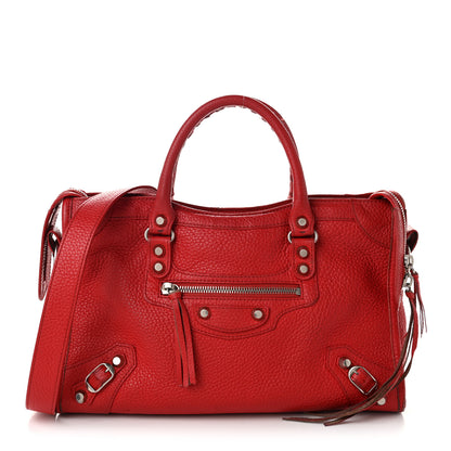 Balenciaga Vibrato Calfskin Classic Silver Hardware S City Rouge Cerise 1 of 15