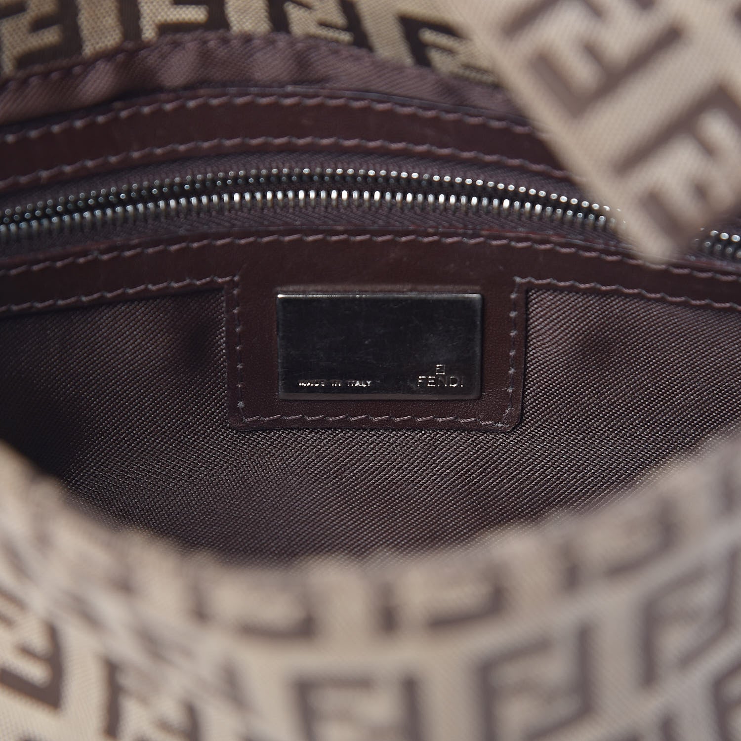 Fendi Zucchino Vitello Baguette Tobacco 6 of 14