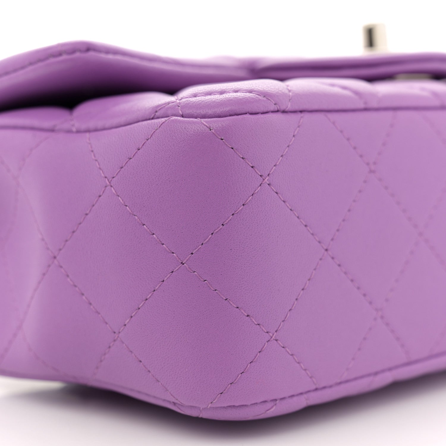 Chanel Lambskin Quilted Mini Rectangular Flap Purple 9 of 11
