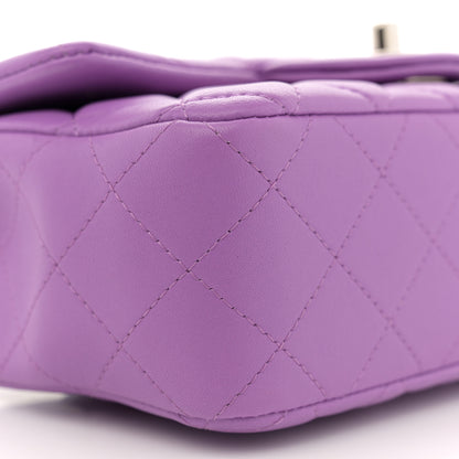 Chanel Lambskin Quilted Mini Rectangular Flap Purple 9 of 11
