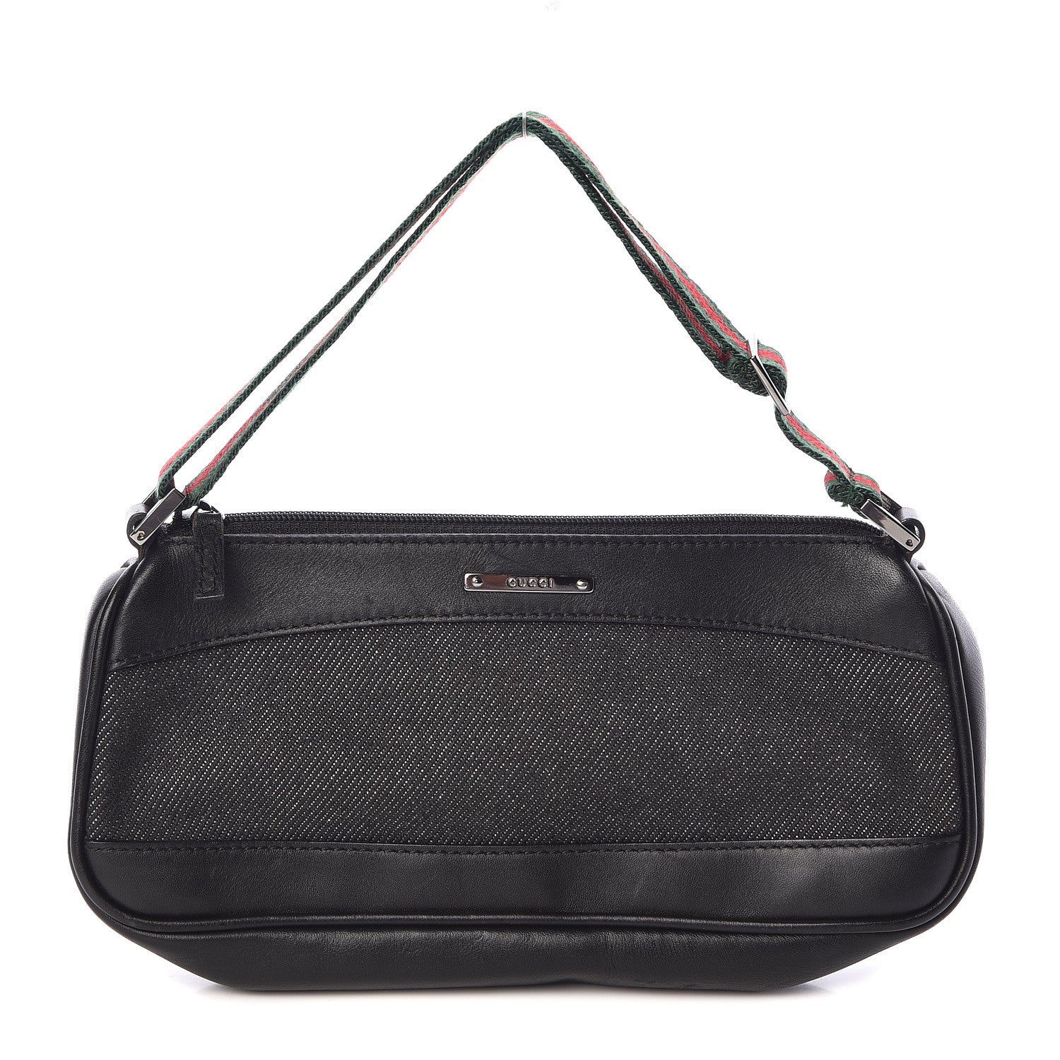 Gucci Denim Web Pochette Black 1 of 9