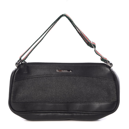 Gucci Denim Web Pochette Black 1 of 9