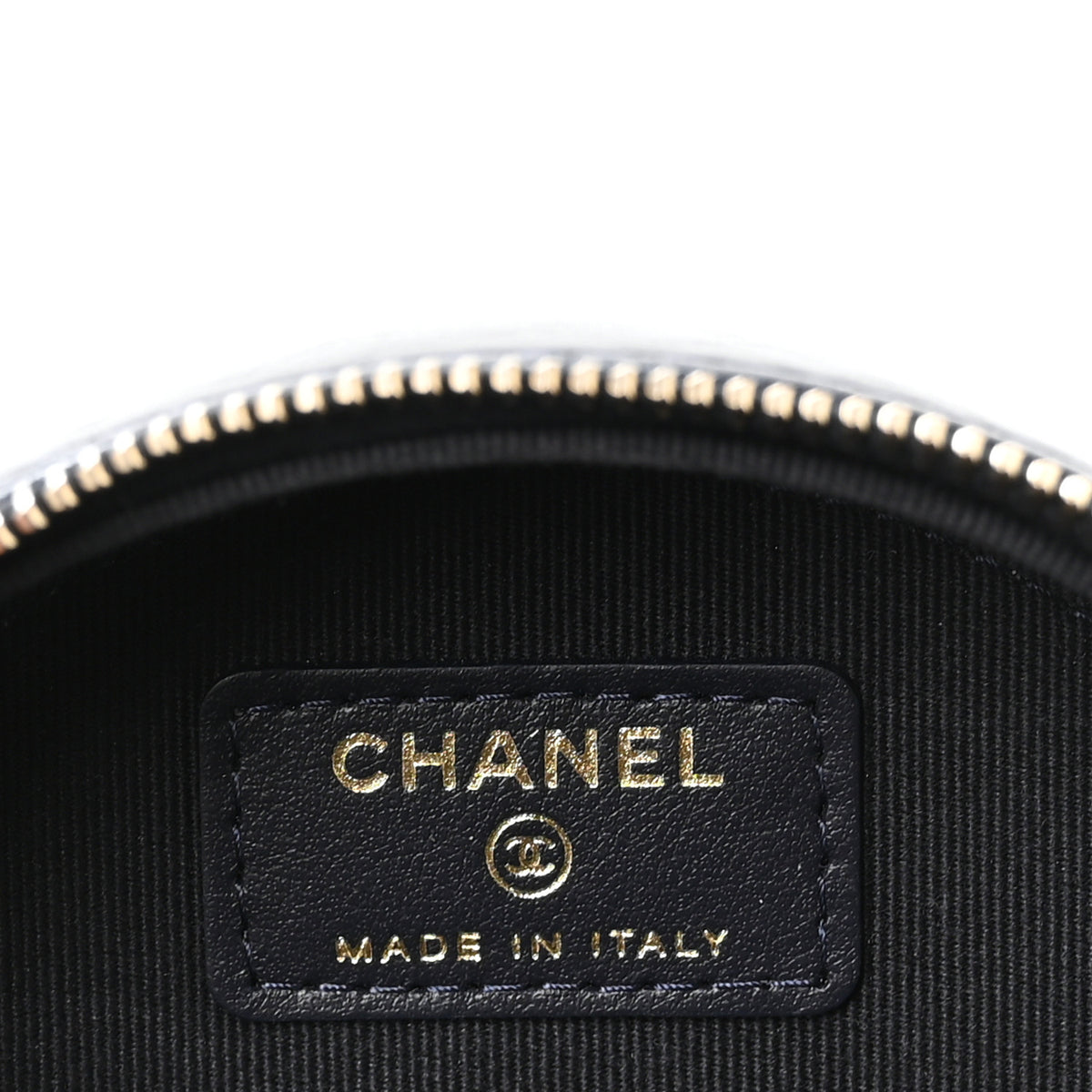 Lambskin Quilted Pillow Crush Round Clutch With Chain Navy Blue