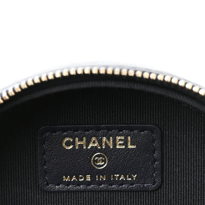 Chanel Lambskin Quilted Pillow Crush Round Clutch With Chain Navy Blue 6 of 11