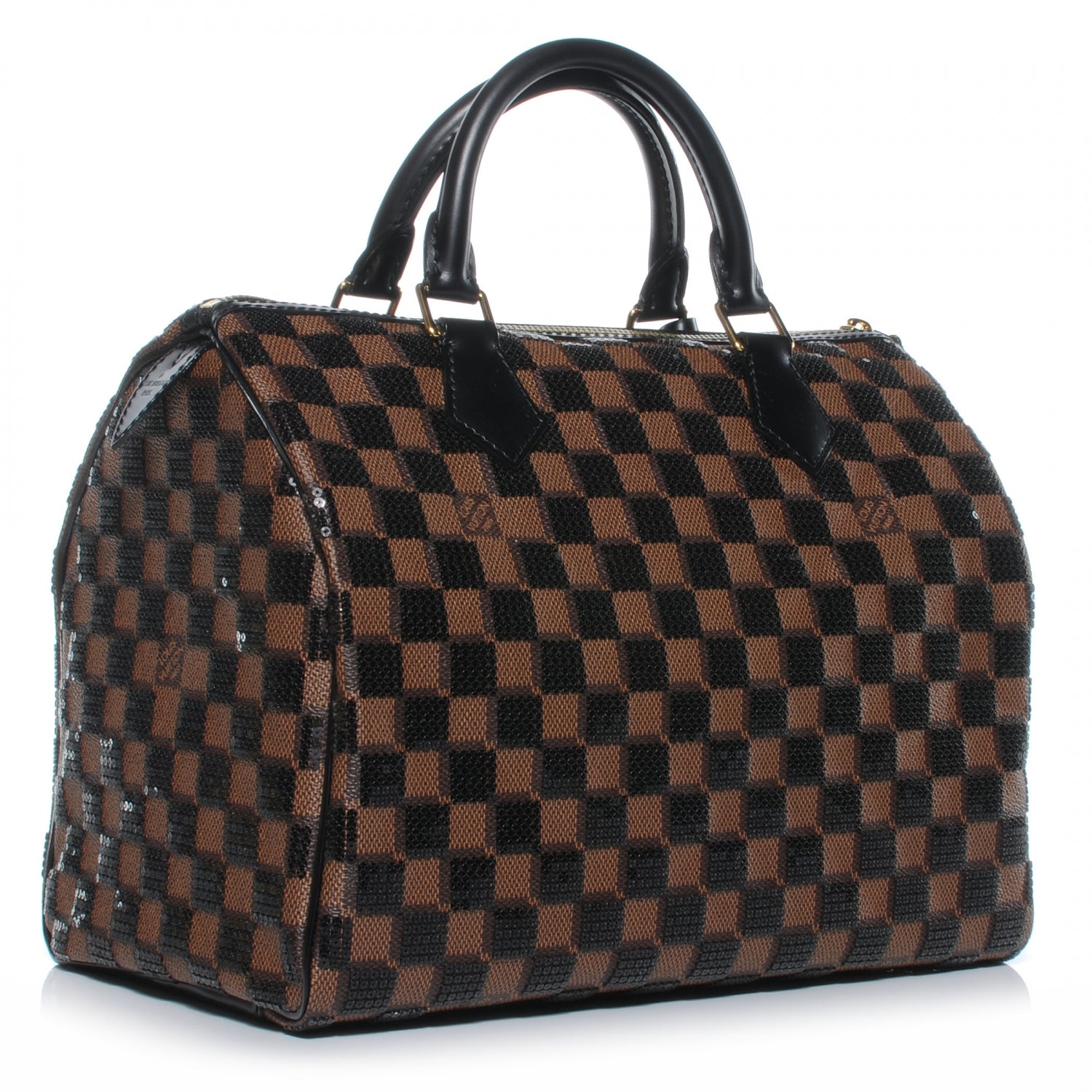 Louis Vuitton Damier Paillettes Speedy 30 Black 3 of 8