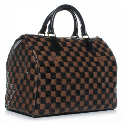 Louis Vuitton Damier Paillettes Speedy 30 Black 3 of 8