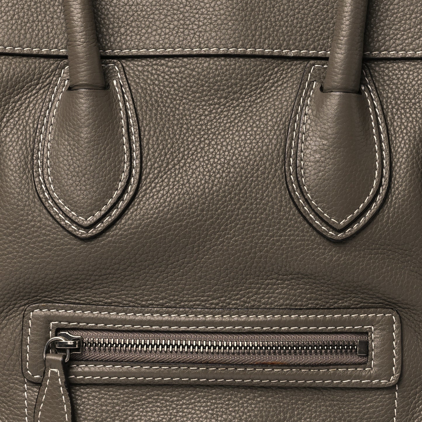 Pebbled Calfskin Mini Luggage Souris