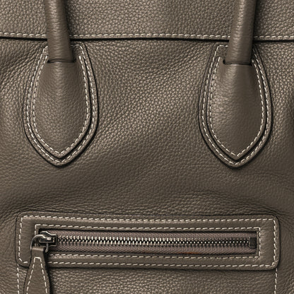 Celine Pebbled Calfskin Mini Luggage Souris 6 of 8