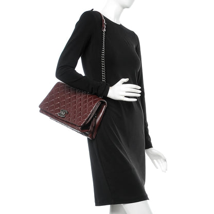 Chanel Goatskin Quilted Large City Rock Flap Burgundy 2 of 7