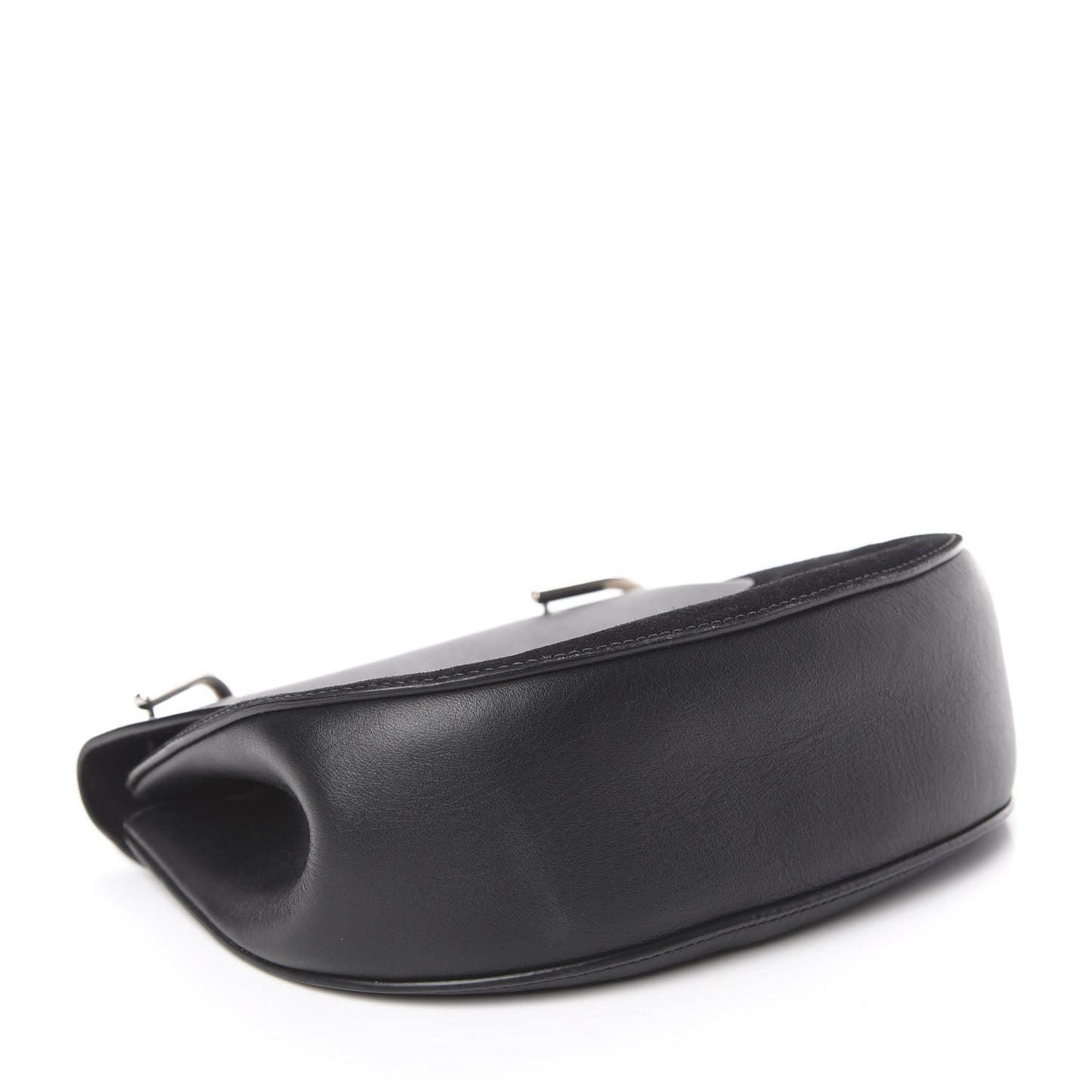 Suede Smooth Calfskin Drew Shoulder Bag Black