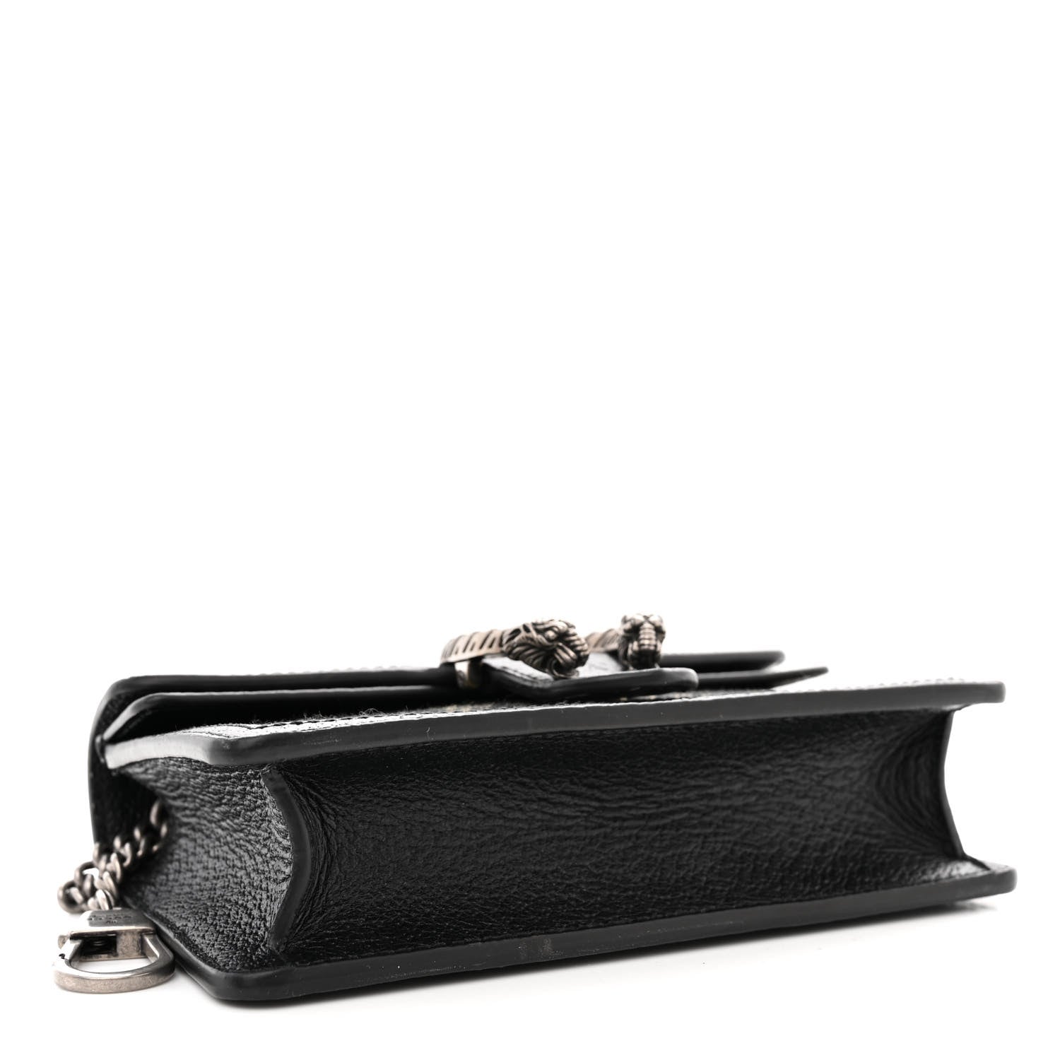 Gucci Jacquard Black Denim GG Monogram Super Mini Dionysus Shoulder Bag Black Ivory 4 of 9