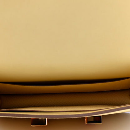 Hermes Epsom Constance Slim Wallet Jaune Poussin 3 of 8