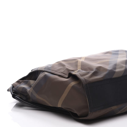 Burberry Nylon Check Small Buckleigh Packable Tote Birch Grey 8 of 10