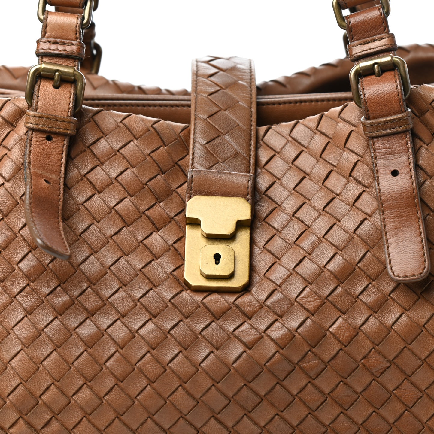 Nappa Intrecciato Medium Roma Tote Noce