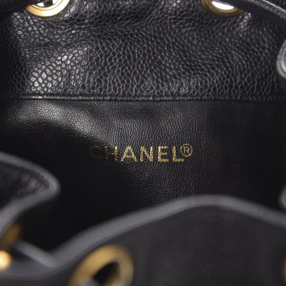 Chanel Caviar Drawstring Backpack Bag Black 6 of 10