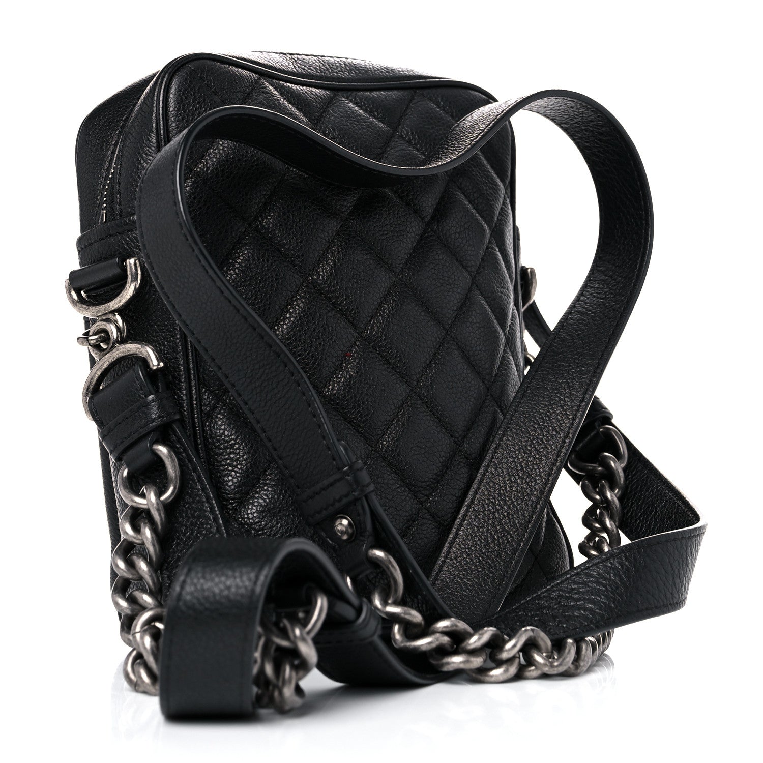 Chanel Calfskin Business Trip Vertical Camera Case Black 3 of 15