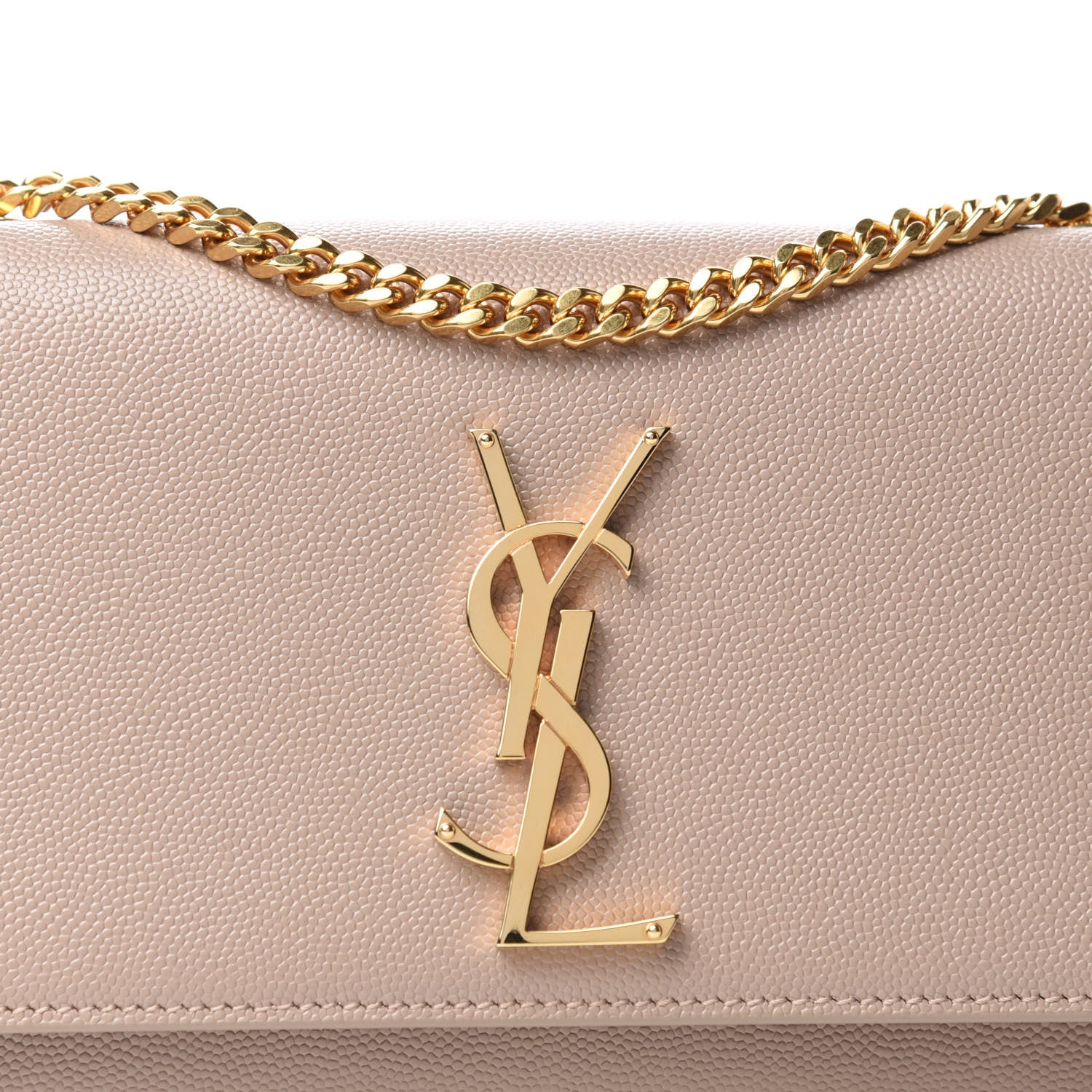 Saint Laurent Grain De Poudre Small Monogram Kate Satchel Dark Beige 10 of 10
